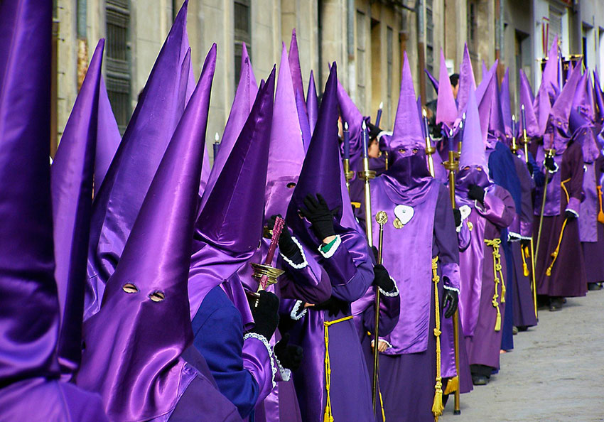 Nazarenes at Holy Week in Seville